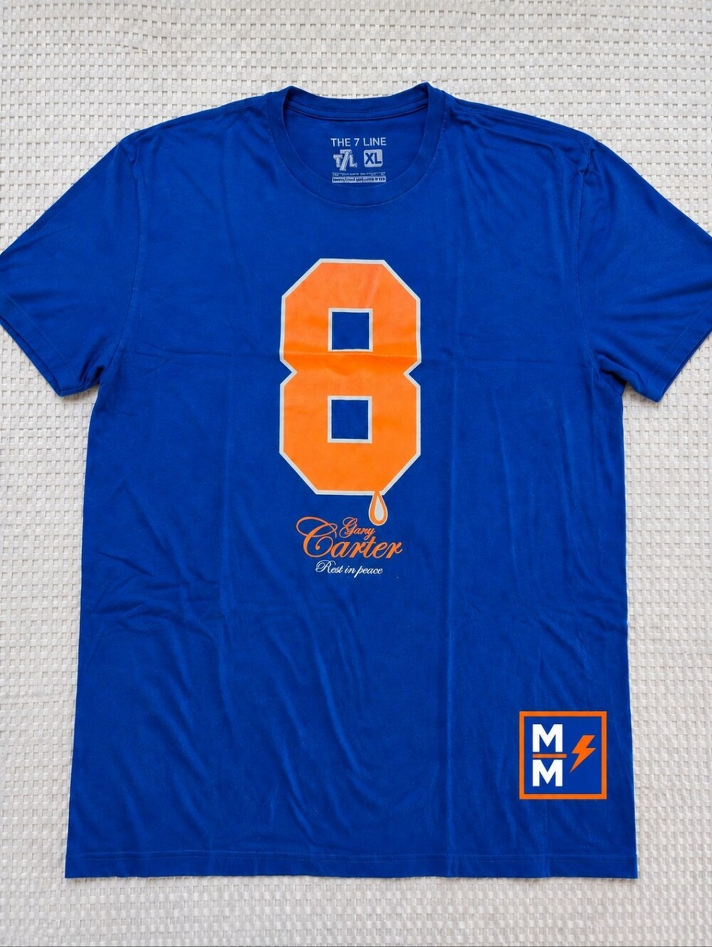 Gary Carter #8 Memorial T-Shirt XL The 7 Line NY Mets Tribute RIP Tee